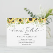花嫁のブランチ サンフラワー シャワーの招待状 招待状 (スタンド正面)