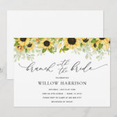 花嫁のブランチ サンフラワー シャワーの招待状 招待状 (正面/裏面)