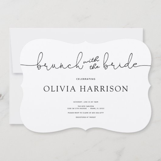 花嫁のブランチ・シャワー 招待状 (正面)