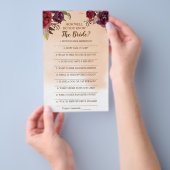 花嫁のブルゴーニュのゲームカードをどれだけ知っているか チラシ (ハンドル)