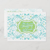 花嫁のブルーグリーンフローラメモリカード ポストカード (正面/裏面)