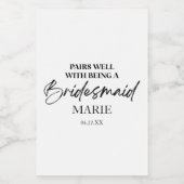 花嫁のプロポーザルのと相性が良シンプルい ワインラベル (シングルラベル)