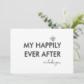 花嫁のプロポーザルのフラットカードの後に幸せに カード (スタンド正面)