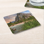 花嫁のベールの滝 スクエアペーパーコースター (アングル)