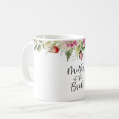 花嫁のマグのヴィンテージのEglantineの花の母 コーヒーマグカップ (正面左)