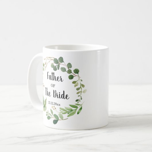 花嫁のマグの緑結婚の父 コーヒーマグカップ (正面左)
