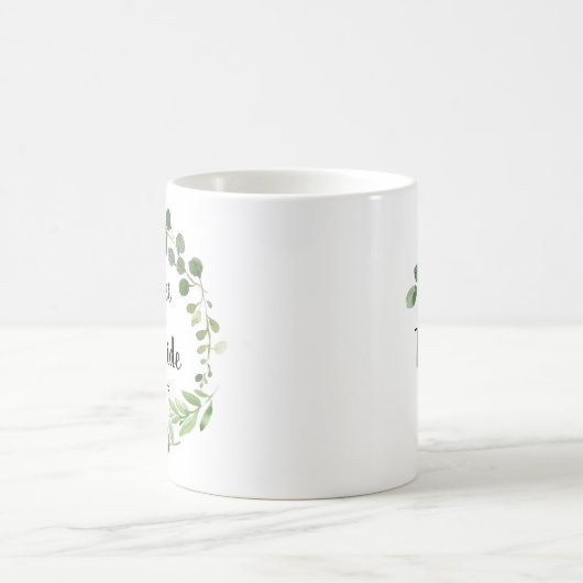 花嫁のマグの緑結婚の父 コーヒーマグカップ (中央)