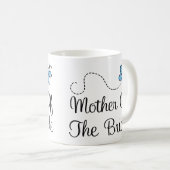 花嫁のマグの青い蝶結婚式の母 コーヒーマグカップ (正面右)