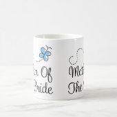 花嫁のマグの青い蝶結婚式の母 コーヒーマグカップ (中央)