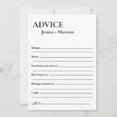 花嫁のミニマルアドバイス 招待状 (正面)