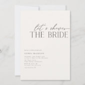 花嫁のミニマル主義者をシャワーで浴びエレガントよう 招待状 (正面)