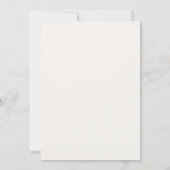 花嫁のミニマル主義者をシャワーで浴びエレガントよう 招待状 (裏面)