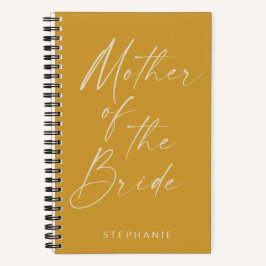 花嫁のミニマル黄パーソナライズされた色  ノートブック
