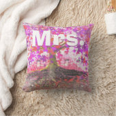 花嫁のメイソンの瓶ピンク紫ロマンチックな木 クッション (ブランケット)