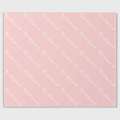 花嫁のメイドがピンク色で白 ラッピングペーパー (フラット)
