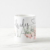花嫁のメイドギフトマグ、フローラ結婚披露宴ギフト、 コーヒーマグカップ (中央)