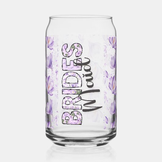 花嫁のメイド 紫の花 ガラス缶 (左)