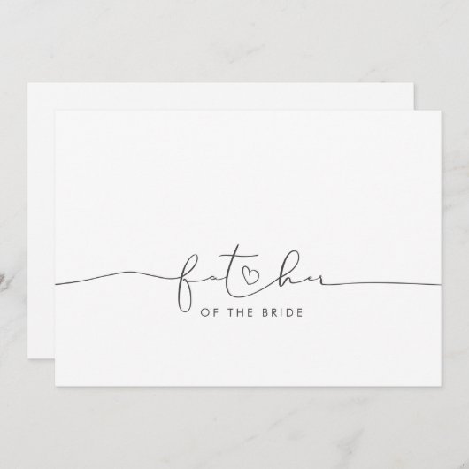花嫁のモーニング結婚メッセージのお父さん (正面/裏面)