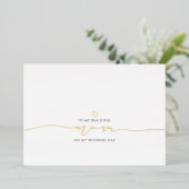 花嫁のモーニング結婚メッセージ 箔招待状 (立ち正面)