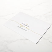 花嫁のモーニング結婚メッセージ 箔招待状 (回転した状態)