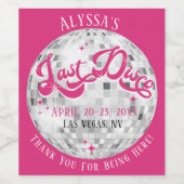 花嫁のラストディスコボール独身最後のパーティー景品 ワインラベル (シングルラベル)