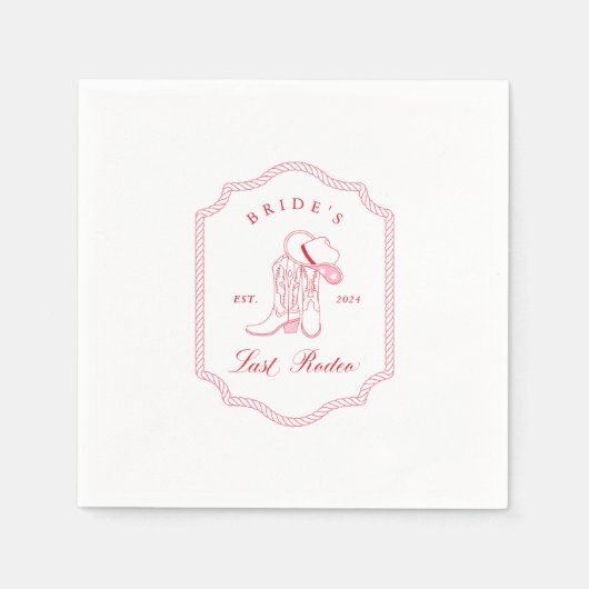 花嫁のラストロデオ スタンダードカクテルナプキン (正面)