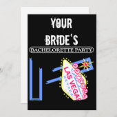 花嫁のラスベガスでの独身最後の夜 招待状 (正面/裏面)