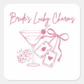 花嫁のラッキーアイテム|カジノ・バチェロレッテ・パーティー スクエアシール (正面)