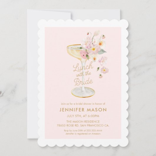 花嫁のランチ ガーデン ブライダルシャワー 招待状 (正面)