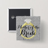 花嫁のリングの結婚披露宴ボタンの母 缶バッジ (正面&裏面)