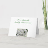 花嫁のリースによってSpireaは悔やみや弔慰カードが開花します カード (裏面)