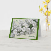 花嫁のリースによってSpireaは悔やみや弔慰カードが開花します カード (黄色い花)