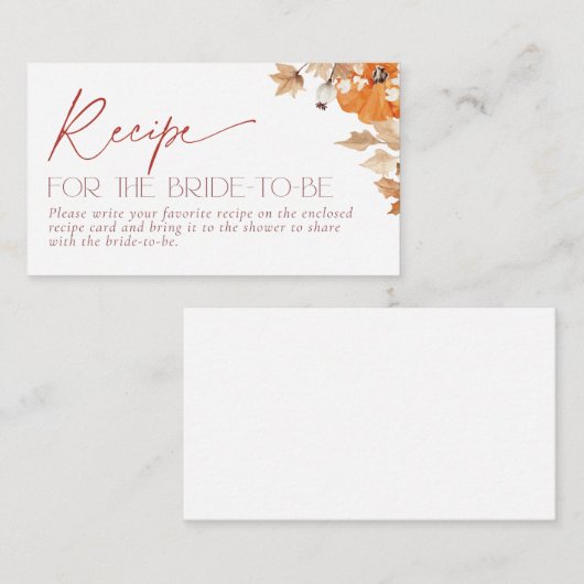 花嫁のレシピに恋をする|過去記事 エンクロージャーカード (正面/裏面)