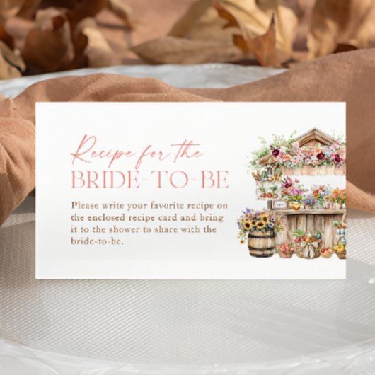 花嫁のレシピを離れた エンクロージャーカード