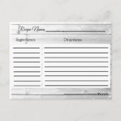 花嫁のレシピカード結婚のレシピ ポストカード (裏面)