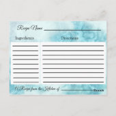 花嫁のレシピカード結婚のレシピ ポストカード (裏面)