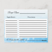 花嫁のレシピカード結婚のレシピ ポストカード (裏面)
