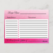 花嫁のレシピカード結婚のレシピ ポストカード (裏面)