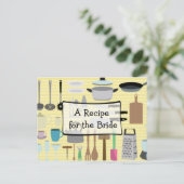 花嫁のレシピカード結婚のレシピ ポストカード (スタンド正面)