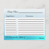 花嫁のレシピカード結婚のレシピ ポストカード (裏面)