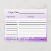 花嫁のレシピカード結婚のレシピ ポストカード (裏面)