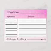 花嫁のレシピカード結婚のレシピ ポストカード (裏面)