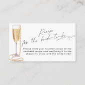 花嫁のレシピパールとプロセッコブライダル エンクロージャーカード (正面)