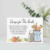 花嫁のレシピブライダルシャワー水彩 エンクロージャーカード (スタンド正面)
