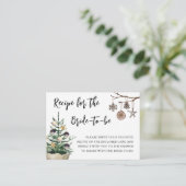 花嫁のレシピ |冬のブライダルシャワー エンクロージャーカード (スタンド正面)