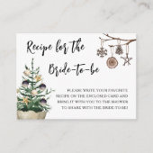 花嫁のレシピ |冬のブライダルシャワー エンクロージャーカード (正面)