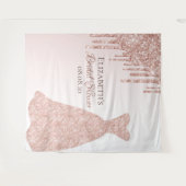 花嫁のローズゴールドのドレス名 タペストリー (正面(横))