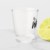 花嫁のワイフェイブラシスクお洒落リプト文字 ショットグラス (左)