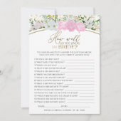 花嫁のワイルドフラワーカードをどれだけ知っているか 招待状 (正面)