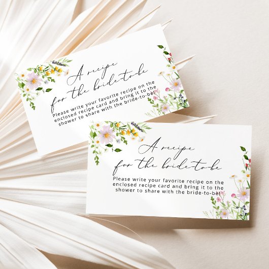 花嫁のワイルドフラワーレシピ エンクロージャーカード